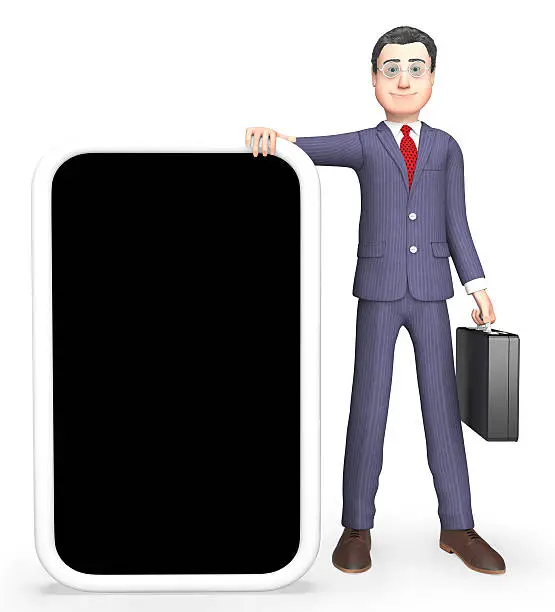 Photo of Character Online Indicates World Wide Web And Blank 3d Rendering