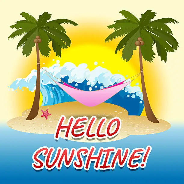 Photo of Hello Sunshine Indicates Summer Time And Beach