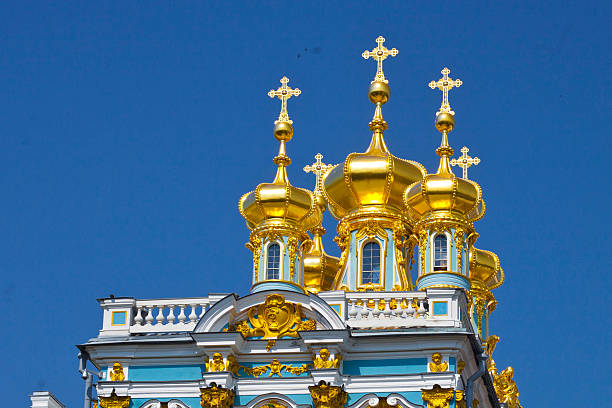 러시아 차르스코에 셀로의 캐서린 궁전 - catherine palace 뉴스 사진 이미지