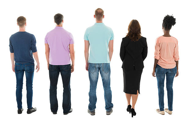 istock Rear View Of Creative Business People Standing With Manager 598549674
