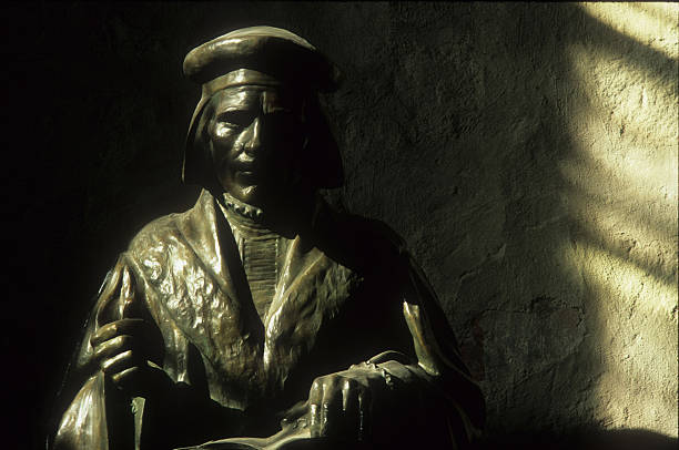A statue of Mikael Agricola within the Lutheran Cathedral at Turku