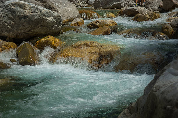 Mountain river gorge near Panta Vrexei in Evritania in Greece