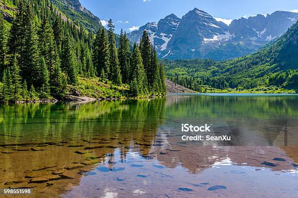 Maroon Lake Stock Photo - Download Image Now - Colorado, Mountain, Lake
