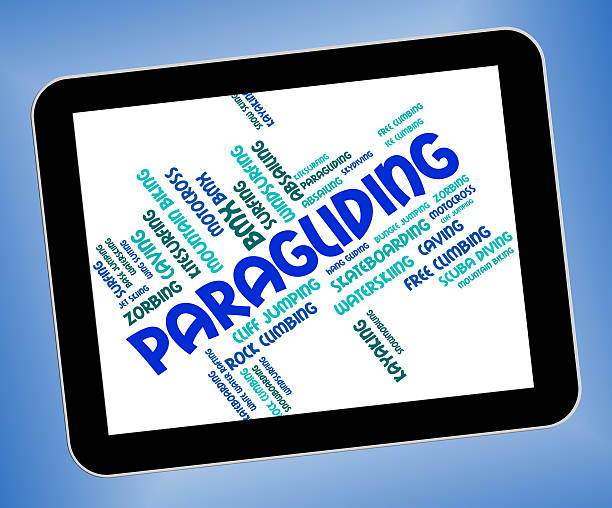 istock Paragliding Word Indicates Paraglider Glider And Paragliders 598551786