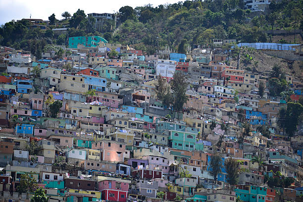 istock Housing stacked Port-Au-Prince, Haiti. 598556084