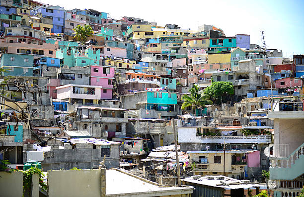 istock Housing stacked Port-Au-Prince, Haiti. 598556320