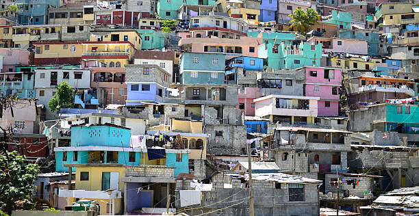 istock Housing stacked Port-Au-Prince, Haiti. 598556328