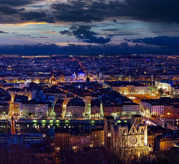 istock City of Lyon by night 598558460