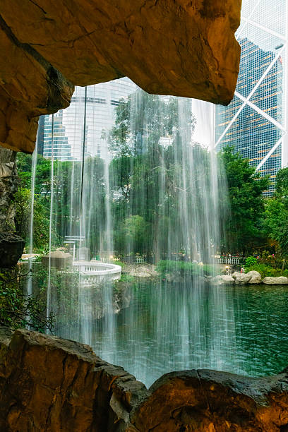 istock Waterfall in Hong Kong Park 598558870