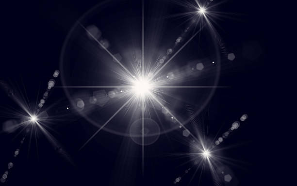 istock Digital lens flare in black background 598560108
