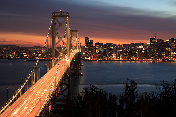istock Bay Bridge and San Francisco City Line 598562192
