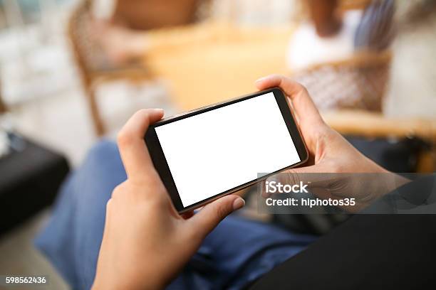 Person Using Mobile Smartphone Stock Photo - Download Image Now - Horizontal, Telephone, Smart Phone