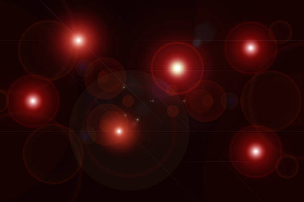 istock Digital lens flare in black background 598563212