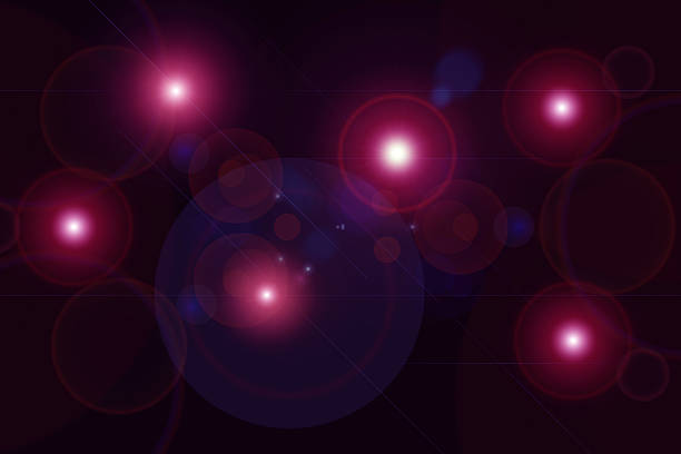 istock Digital lens flare in black background 598563264