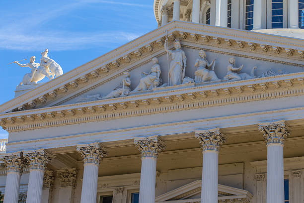 edificio della capitale della california a sacramento - california state capitol building foto e immagini stock