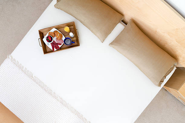 istock High Angle View of Breakfast Tray on Bed 598566830
