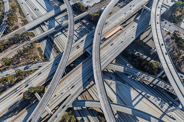 istock Harbor and Century Freeway Interchange in Los Angeles 598566916