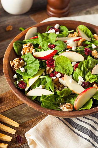 istock Homemade Autumn Apple Walnut Spinach Salad 598567764