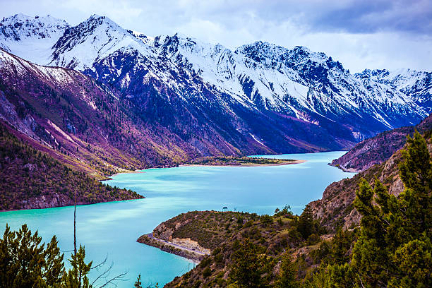 istock snow mountain and lake 598568418