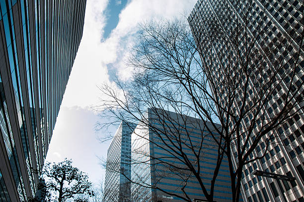 istock skyscraper modern business buildings centre, Tokyo 598568868