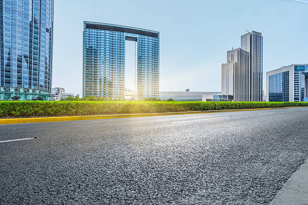 istock city empty road with modern buildings  background 598569076