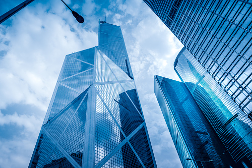 modern skyscrapers of hong kong,china.