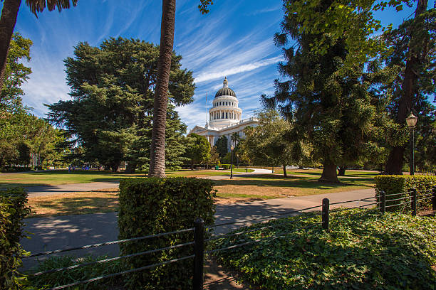 edificio della capitale della california a sacramento - california state capitol building foto e immagini stock