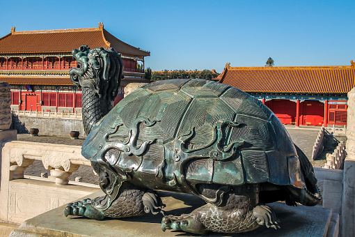 Turtle broze statue - Forbidden City, Beijing, China