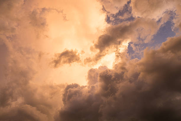 istock Sky cloud gold with blue wonderful 598574642