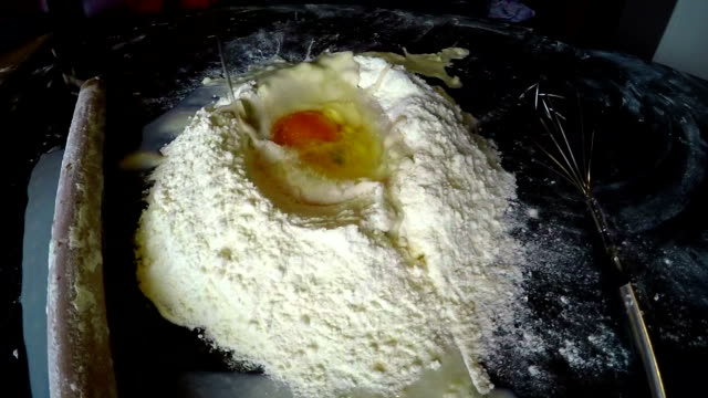 Egg yolk in flour