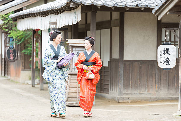 istock Film scene from old Japanese town 598667292