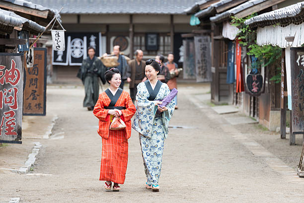 istock Film scene from old Japanese town 598667642