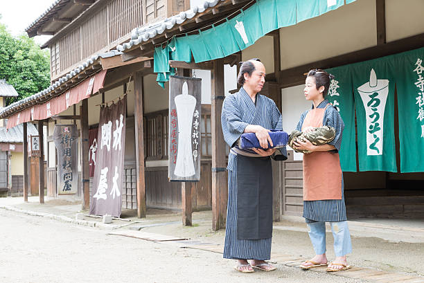 istock Film scene from old Japanese town 598667676