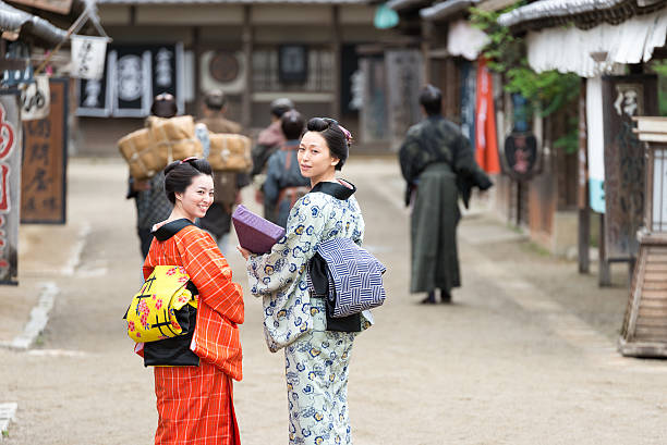 istock Film scene from old Japanese town 598667746
