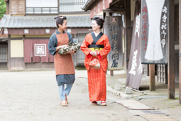 istock Film scene from old Japanese town 598668008