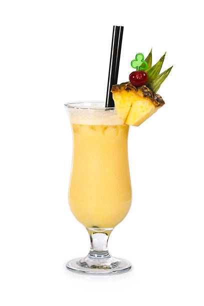 piña colada - cocktail pina colada pineapple juice foto e immagini stock