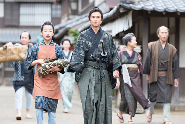 istock Film scene from old Japanese town 598668238