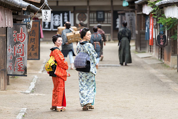 istock Film scene from old Japanese town 598668316