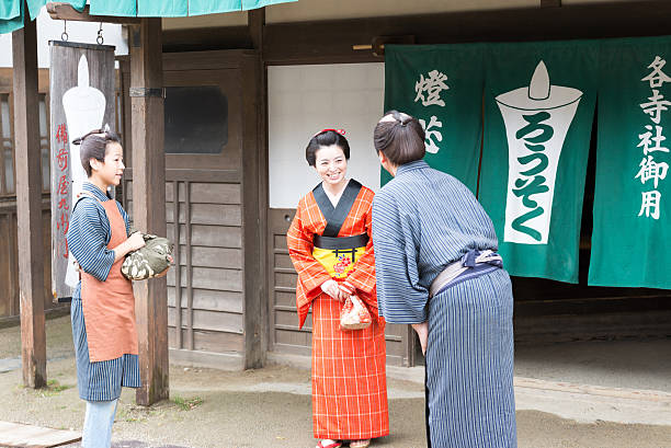 istock Film scene from old Japanese town 598668366