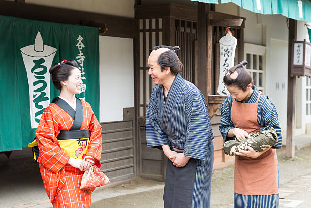 istock Film scene from old Japanese town 598668754