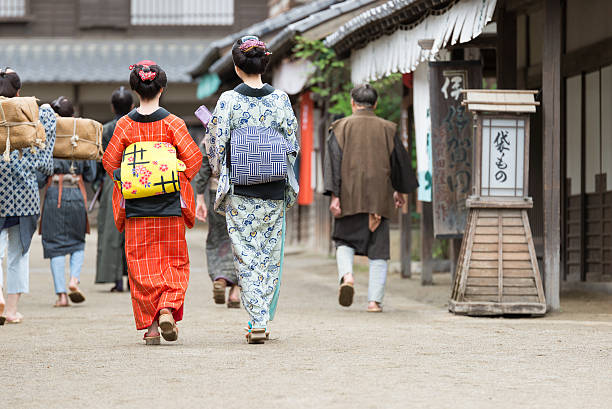 istock Film scene from old Japanese town 598668796