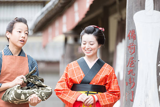 istock Film scene from old Japanese town 598668832