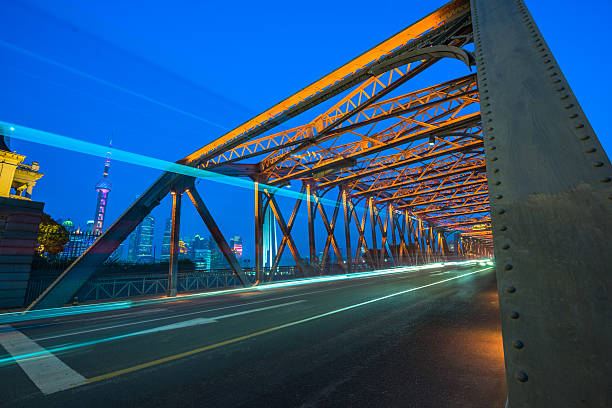 istock blurred light trails at waibaidu bridge 598669098
