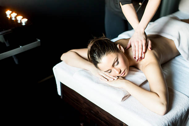 istock Young woman having a massage 598671716