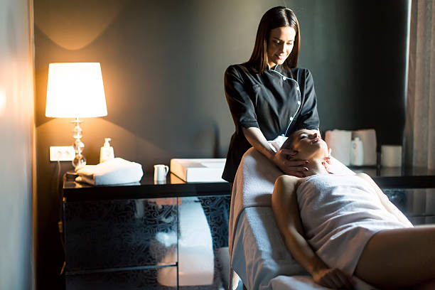 istock Young woman having a massage 598671768