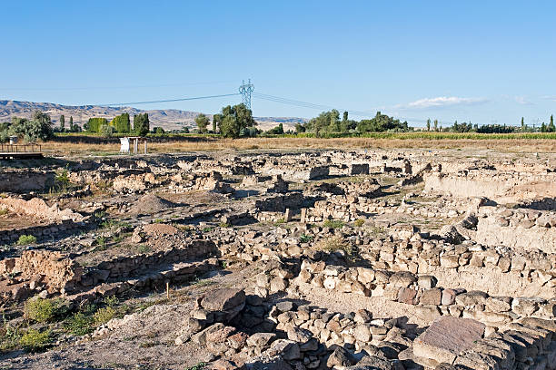 old walls at archaeological site at Kanish/Kueltepe, Turkey