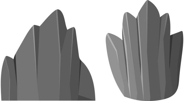 ikony wektorów skał i kamieni - rock vector stack heap stock illustrations