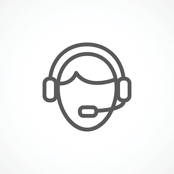 Call center icon Call center line icon on white background silhouette of the wifi icon stock illustrations