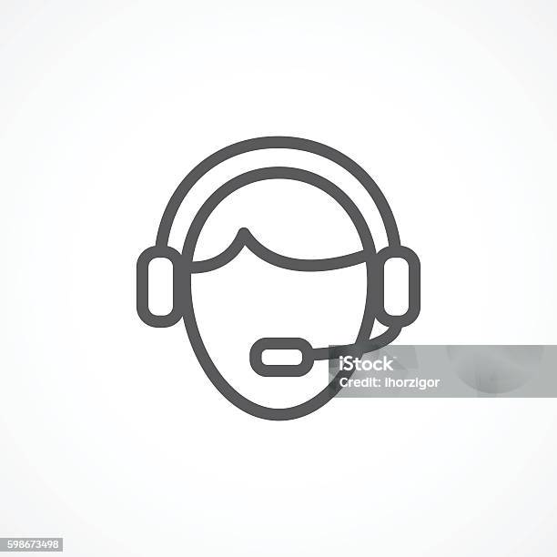 Call Center Icon Stock Illustration - Download Image Now - Icon Symbol, Customer Service Representative, Headset