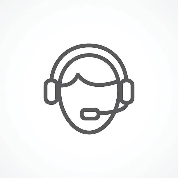 Vector illustration of Call center icon